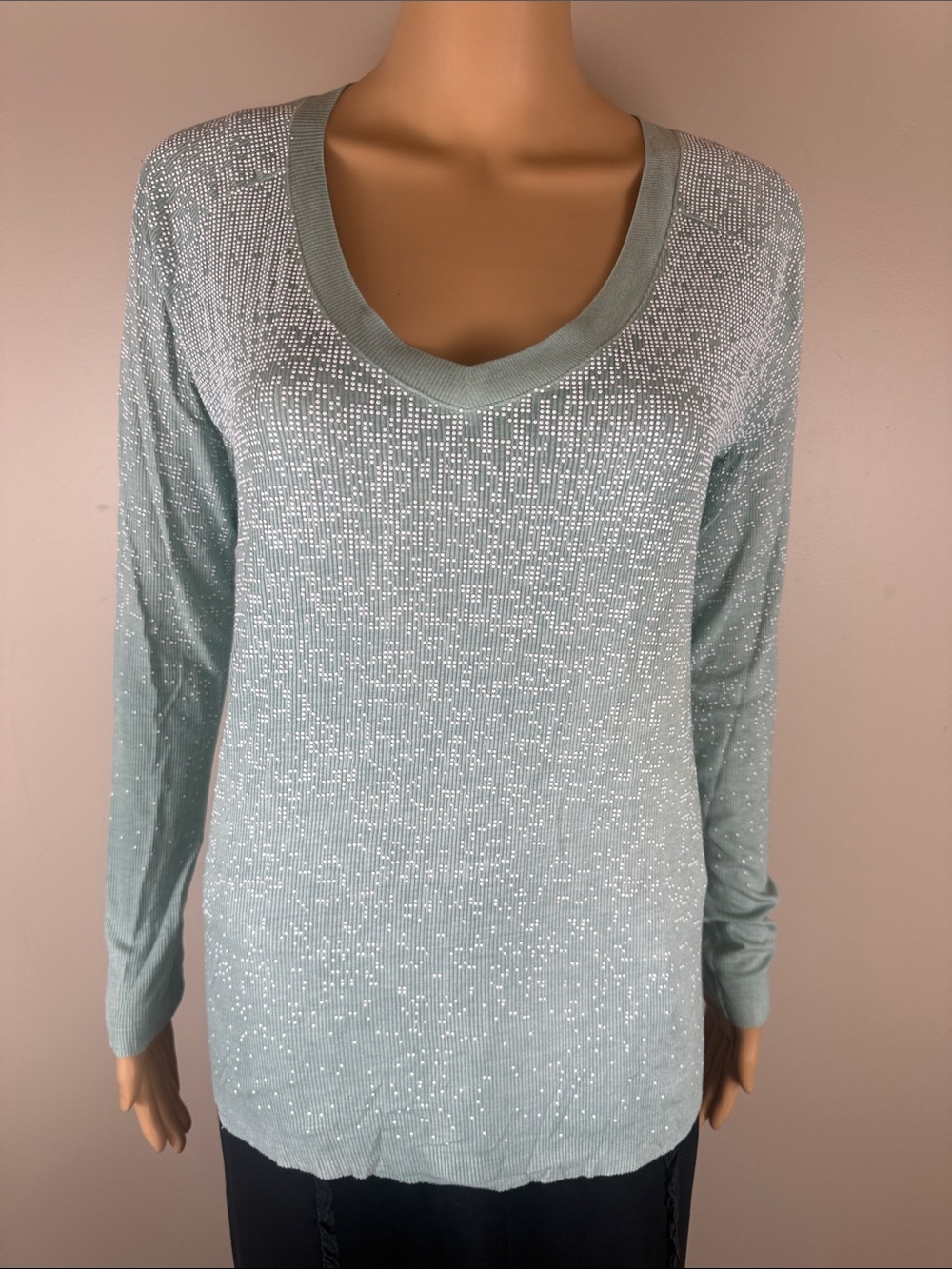 Avant Toi Scoop Neck Embellished Top NWT